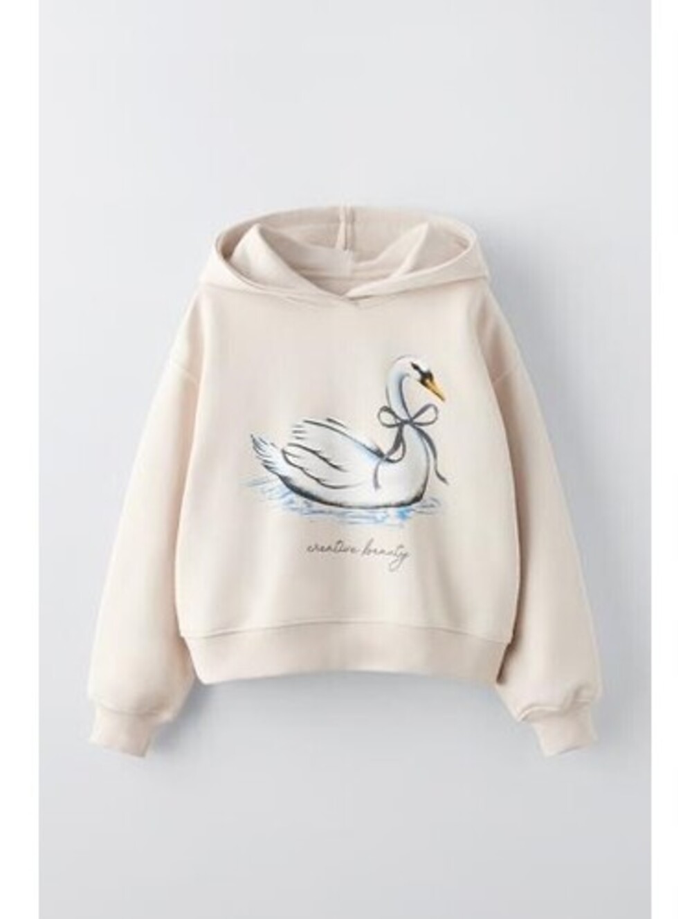 Zara Swan Hoodie Sz 6-7 Years EUC